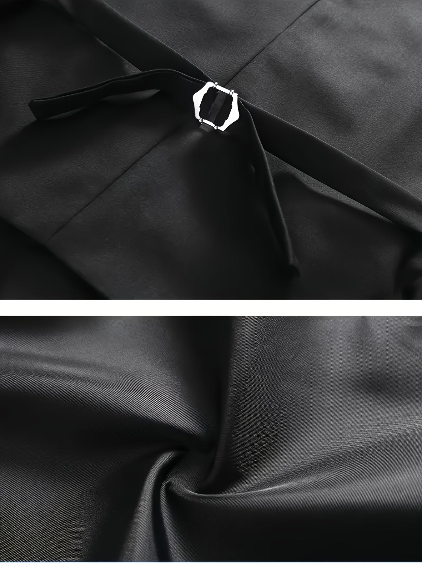 Gilet Sans Manches à Double Boutonnage pour Homme - Noir, Col en V, Léger et Élégant pour Affaires ou Occasions Formelles