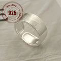 1pc Simple Wide Face Ring in Pure Silvery 925, Suitable for Men and Women, Daily Party Matching Approx. 4.52g