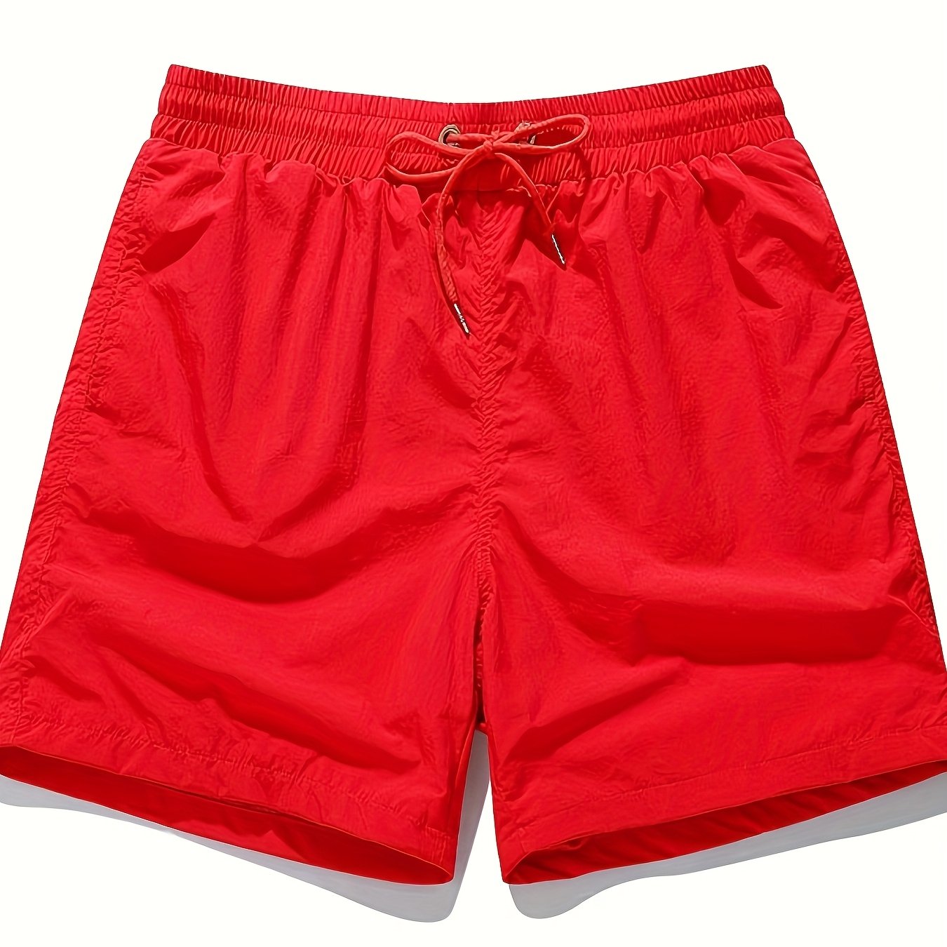 High-Quality Unisex Fashion Casual Shorts - Lightweight, Stretchy Polyester Fabric, Solid Color with Pockets, Drawstring Waist - Perfect for Outdoor Activities, Running, Hiking & Weekend Casual