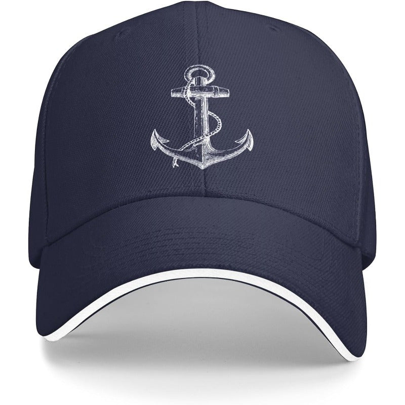 Nautical Knot Anchor Baseball Cap Men Women Adjustable Peaked Sandwich Dad Hats Golf Hat