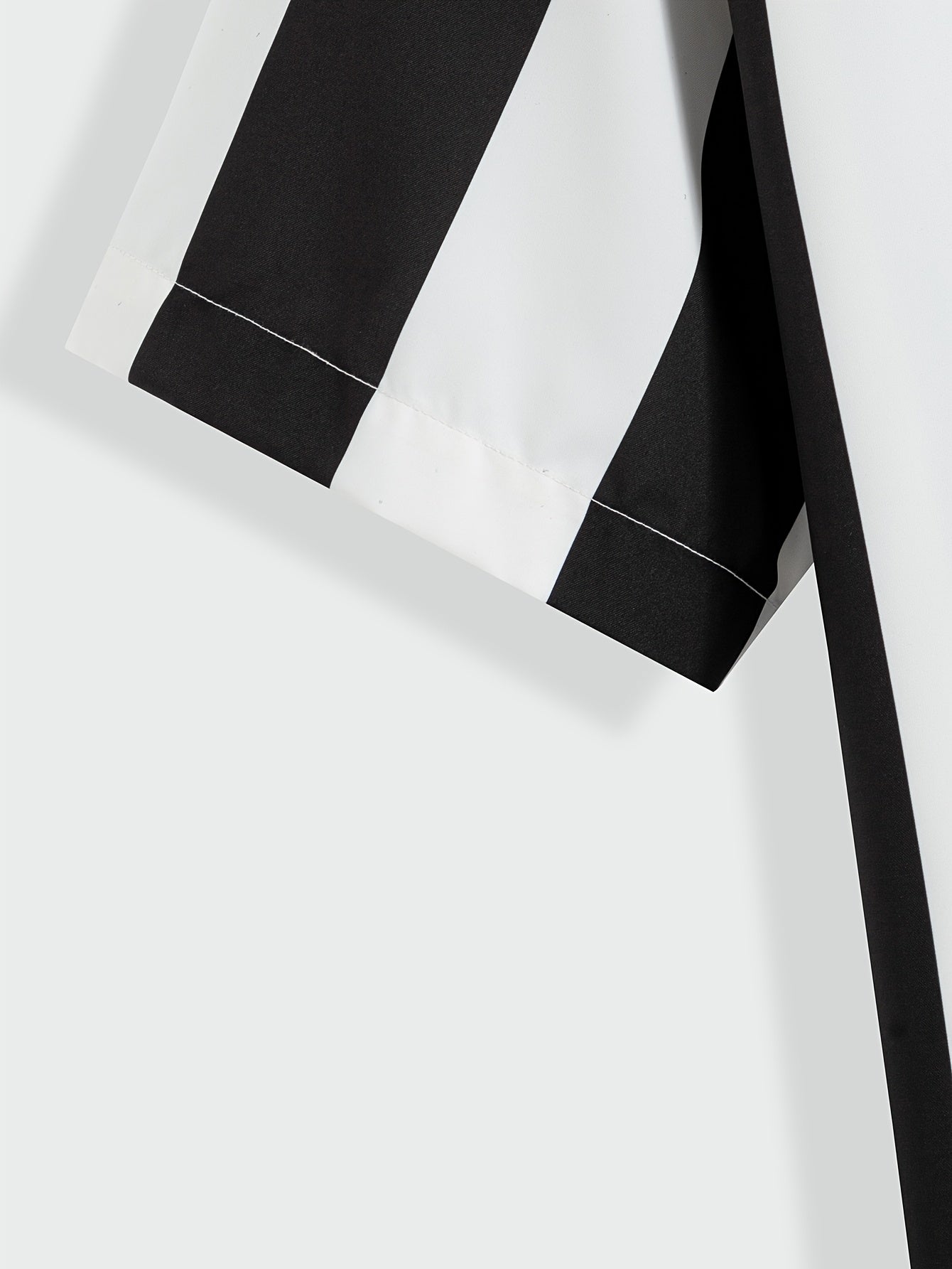 1pc Men'S Summer Casual Striped Button- Shirt - Short Sleeve, Regular Fit, Polyester Woven Fabric, Non-Stretch, Lapel Collar, Placket, for Daily & Outdoor Activities, Hiking, Weekend - Woven Fabric Weight 125g\u002Fm²