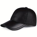 New Arrival - Stylish Plaid Baseball Cap for Women & Men | Genuine Leather Trimmed | Breathable Mesh Back | Adjustable Fit | Sun Protection | Versatile Fashion Accessory, Baseball Ca