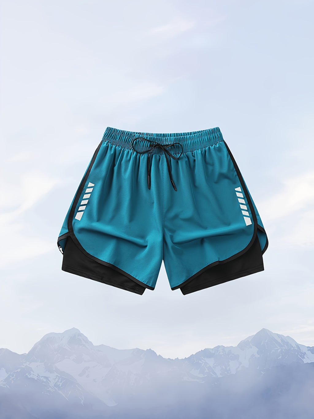 3-Pack Fake Two-Piece Summer Sports Shorts for Men And Women Quick-Drying Three-Point Running Training Fitness Lining American Basketball Two-In-One Shorts for Middle-Aged And Young People